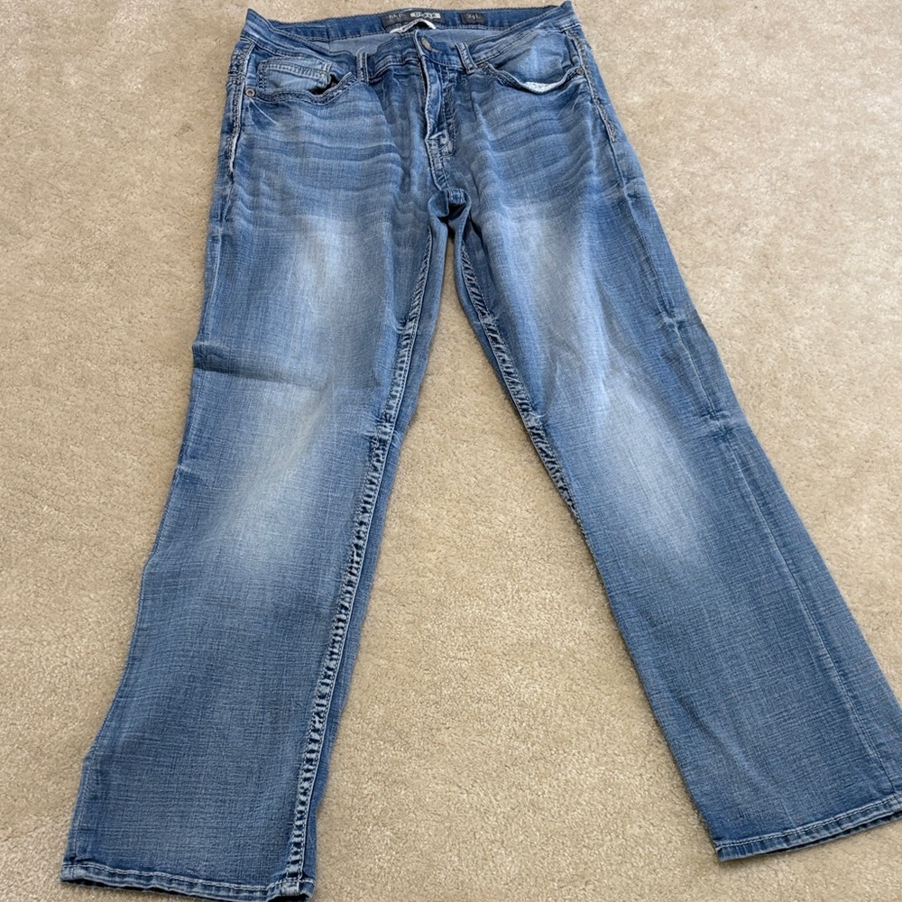 Men's BKE Bootleg Blue Washed Jeans Derek 34L